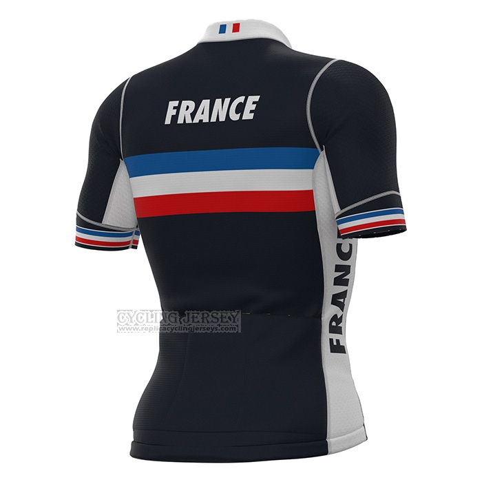 2022 Cycling Jersey France Deep Blue Short Sleeve and Bib Short